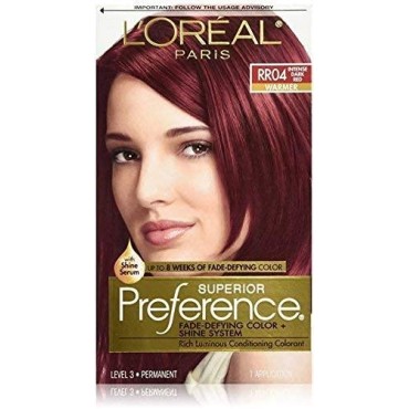 L'Oreal Superior Preference, RR04 Intense Dark Red (Warmer) 1 ea (Pack of 2)