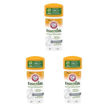 Arm & Hammer Deodorant 2.5 Ounce Essentials Unscented (73ml) (3 Pack)