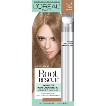 L'Oreal Paris Root Rescue 10 Minute Root Coloring Kit, 7 Dark Blonde