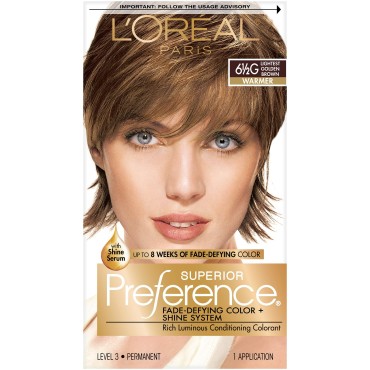 L'Oreal Paris Superior Preference Fade-Defying Color + Shine System, 6.5G Lightest Golden Brown (Packaging May Vary)