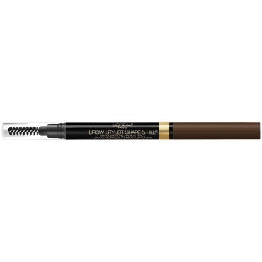 L'Oreal Paris Cosmetics Brow Stylist Shape and Fill Pencil, Dark Brunette, 0.008 Ounce