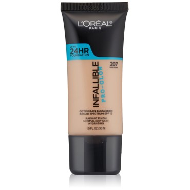 L'Oréal Paris Infallible Pro-Glow Foundation, Sand Beige, 1 fl. oz.