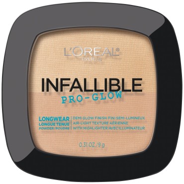 L'Oréal Paris Infallible Pro Glow Pressed Powder, Natural Beige, 0.31 oz.