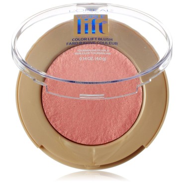 L'Oréal Paris Visible Lift Color Lift Blush, Peach Gold Lift, 0.14 oz.