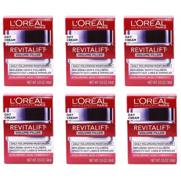 L'Oreal Paris RevitaLift Volume Filler Daily Re-Volumizing Facial Moisturizer.5 Ounce Travel Size (Pack of 6)…