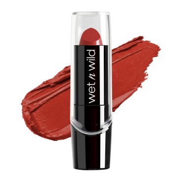 wet n wild Silk Finish Lipstick, Hydrating Rich Buildable Lip Color, Formulated with Vitamins A,E, & Macadamia for Ultimate Hydration, Cruelty-Free & Vegan - Raging Red