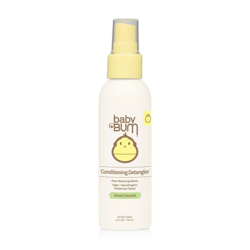 Baby Bum Conditioning Detangler Spray | Leave-In Conditioner Treatment with Soothing Coconut Oil| Natural Fragrance | Gluten Free and Vegan | 4 FL OZ