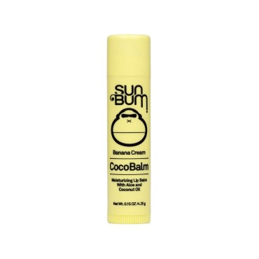 Sun Bum Banana Cream Cocobalm | Hydrating Lip Balm with Aloe | Hypoallergenic, Paraben Free, Silicone Free,| 0.15oz Stick