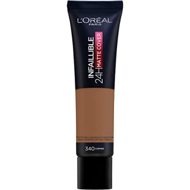 L'Oréal Paris Infalible Primer, PreBase Alisadora de Maquillaje Larga Duración 24H - 35 ml-340 Cuivre