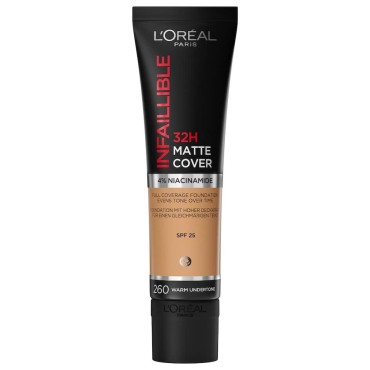 L'Oréal Paris Infalible Primer, PreBase Alisadora de Maquillaje Larga Duración 24H - 35 ml-260 Soleil Doré