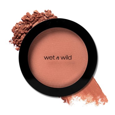 wet n wild Color Icon Blush, Effortless Glow & Seamless Blend infused with Luxuriously Smooth Jojoba Oil, Sheer Finish with a Matte Natural Glow, Cruelty-Free & Vegan - Mellow Wine