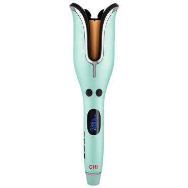 CHI Spin N Curl, Curling Iron For Healthy & Shiny Effortless Curls & Waves, Provides Preset Temperature Settings For Each Hair Texture, Mint Green