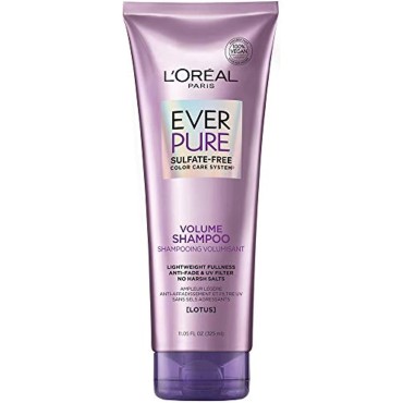 L'Oréal Paris EverPure Sulfate Free Volume Shampoo, with Lotus Flower, 11.05 oz