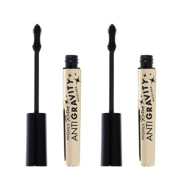 Milani Highly Rated Anti-Gravity Black Mascara with Castor Oil and Molded Hourglass Shaped Brush - 2 Pack