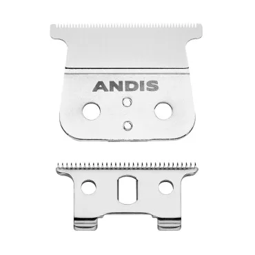 Andis T-Blade Replacement for T-Outliner, GTO, GO, and SLS Trimmers - Close Cutting, Zero Gapped, Silver