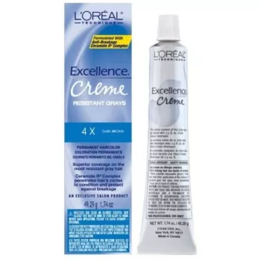 L'Oreal Excellence Creme Resistant 4X Dark Brown, 1.74 oz