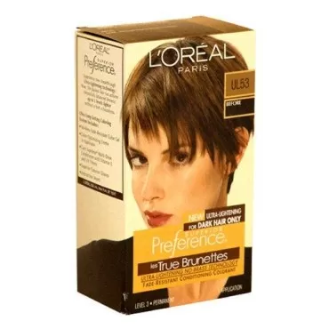 Superior Preference Les True Brunettes Ultra Long-Lasting Coloring System for Dark Hair Only, Level 3 Permanent, Ultra Light Beige Brown UL53