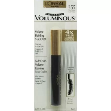 L'oreal Voluminous Mascara Custom Curved Brush, Soft Black, 0.28-Fluid Ounce (Pack of 5)