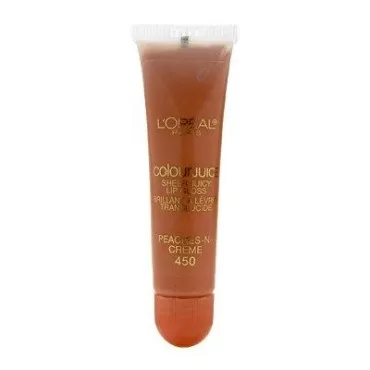 L'Oreal Colour Juice Sheer Juicy Lip Gloss, Peaches-N-Creme 450 .5 fl oz (15 ml)