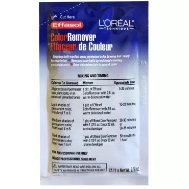 L'Oreal Paris Effasol Color Remover oz22.11g Quantity Application by, 0.86 Ounce