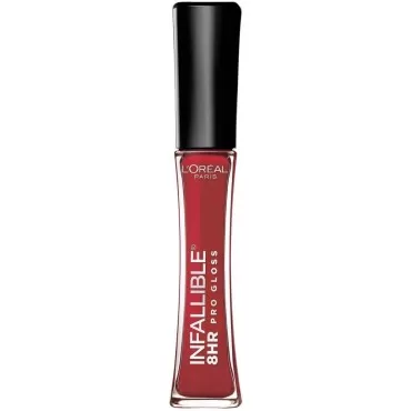 L’Oréal Paris L’Oreal Paris Makeup Infallible 8 Hour Lip Gloss, Comfortable & Hydrating Formula, Rebel Red, 0.5 fl.oz.