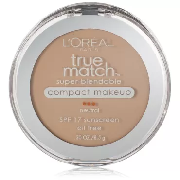 L'Oreal Paris True Match Super-Blendable Compact Makeup, Soft Ivory, 0.3 oz.