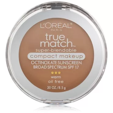 L'Oreal Paris True Match Super-Blendable Compact Makeup, Sun Beige, 0.3 oz.