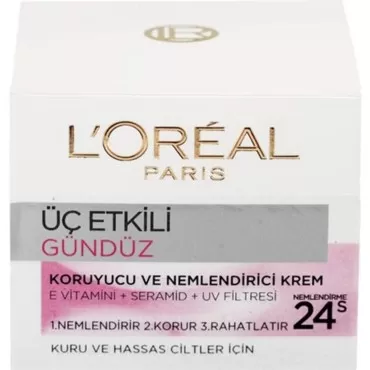 Moisturiser by L'Oreal Paris Triple Active Day for Dry/Sensitive Skin 50ml