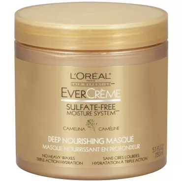 L'Oreal Paris EverCreme Sulfate-Free Moisture System Deep Nourishing Hair Masque, 5.1 Fluid Ounce