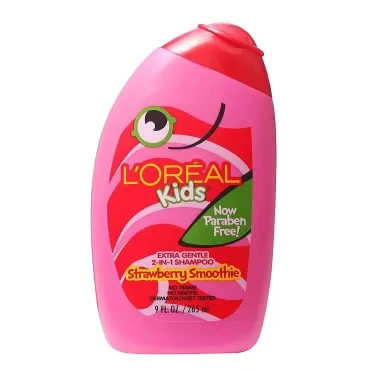 L'Oreal Kids 2-in-1 Shampoo Strawberry Smoothie 9 oz (Pack of 4)