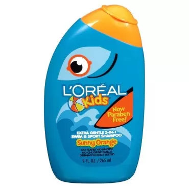 Loreal Shampoo Kids 2-N-1 Sunny Orange 9 Ounce (266ml) (3 Pack)