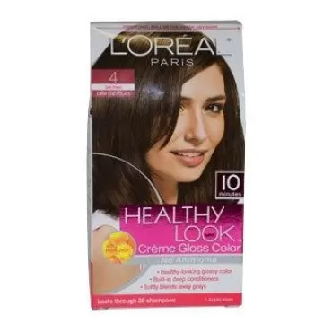 Healthy Look Creme Gloss Color NO. 4 Dark Brown by LOreal for Women - 1 Application Hair Color