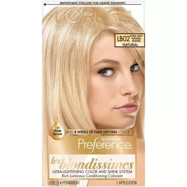 L'Oreal Superior Preference Les Blondissimes, LB02 Extra Light Natural Blonde (Natural) 1 ea (Pack of 3)