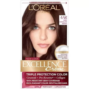 L'Oreal Paris Excellence Creme Triple Protection Hair Color, Dark Chocolate Brown [G15] 1 ea