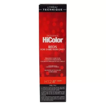 Loreal Excellence Hicolor H12 Tube Deep Auburn Red 1.74 Ounce (51ml) (3 Pack)