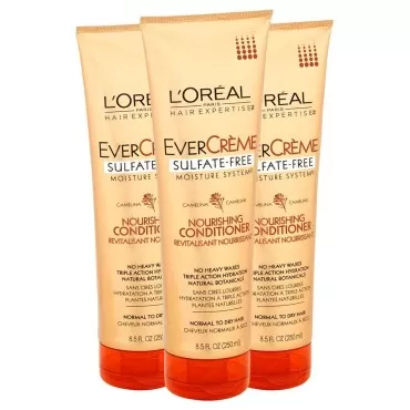 L'Oreal Paris Evercreme Sulfate-Free Moisture System Nourishing Conditioner (Pack of 3)