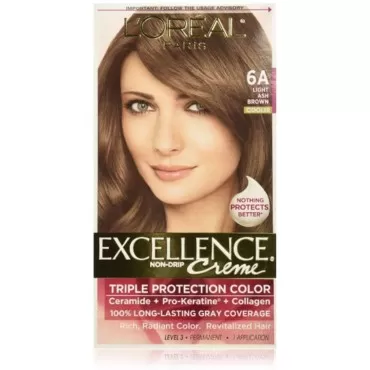 L'Oreal Paris Excellence Creme Triple Protection Color 6A Light Ash Brown/Cooler