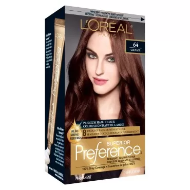 L'Oreal Paris Superior Preference Premium Haircolour, 64 GrenadeDark Auburn Acajou Foncé