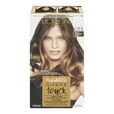 L'Oreal Paris Superior Preference Ombre Touch Hair Color, OT5 Light to Medium Brown Hair