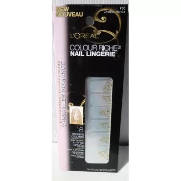 L'Oreal Colour Riche Nail Lingerie-Limited Edition #706 Chateau You Go (2 Packages of 18 stickers each)