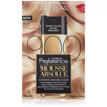 L'Oreal Paris Superior Preference Mousse Absolue, 900 Pure Light Blonde