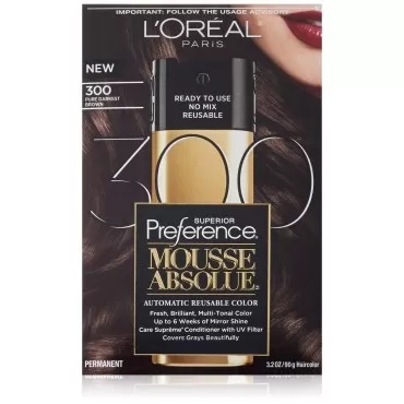 L'Oreal Paris Superior Preference Mousse Absolue, 300 Pure Darkest Brown