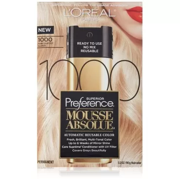 L'Oreal Paris Superior Preference Mousse Absolue, 1000 Pure Lightest Blonde