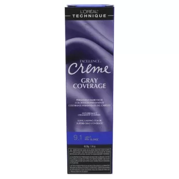 Loreal Excellence Creme Color #9.1 Light Ash Blonde 1.74oz (2 Pack)
