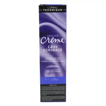Loreal Excellence Creme Color #6.1 Light Ash Brown 1.74oz (6 Pack)