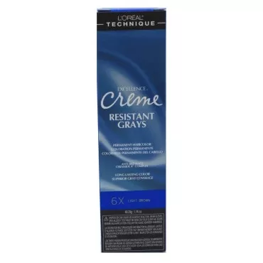 Loreal Excel Creme Resist#6X Light Brown 1.74oz (6 Pack)