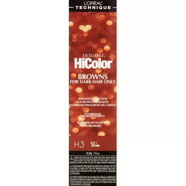 Loreal Excel Hicolor H03 Tube Soft Brown 1.74oz (6 Pack)