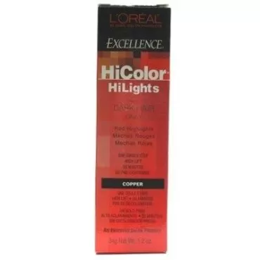 Loreal Excellence Hicolor Hilights Copper 1.2 Ounce (35ml) (6 Pack)