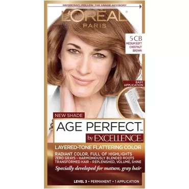 L'Oreal Paris ExcellenceAge Perfect Layered Tone Flattering Color, 8G Medium Soft Golden Blonde (Packaging May Vary)