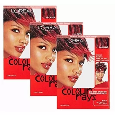 L'oreal Paris Colour Rays Hair Color, Red Rays (Pack of 3)